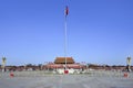 Tiananmen with honor guards and national flag, Beijing, China Royalty Free Stock Photo